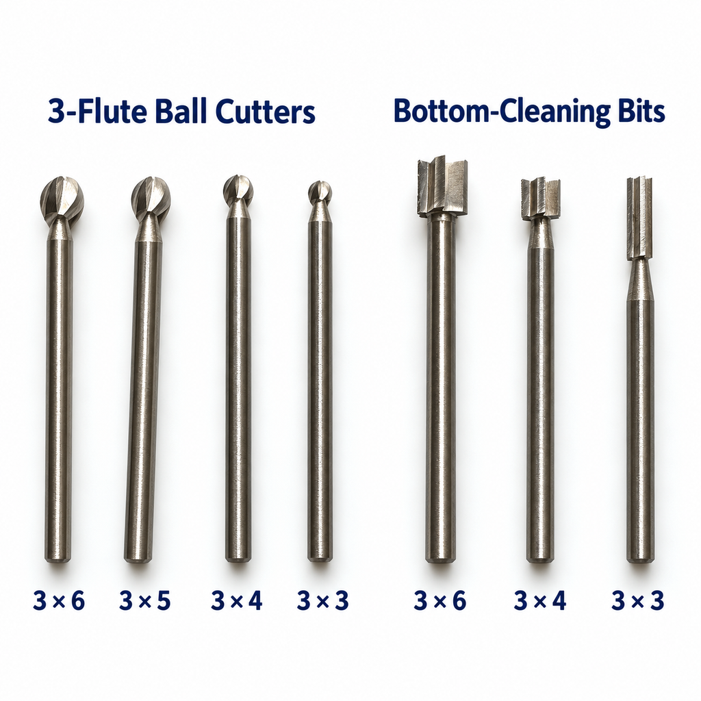 HSS Wood Carving Rotary Bits for Engraving, Shaping & Finishing